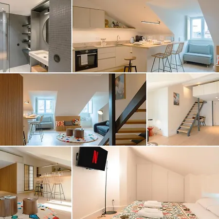 Chic 1br Duplex W/ac Santa Catarina | By Airnest * ליסבון